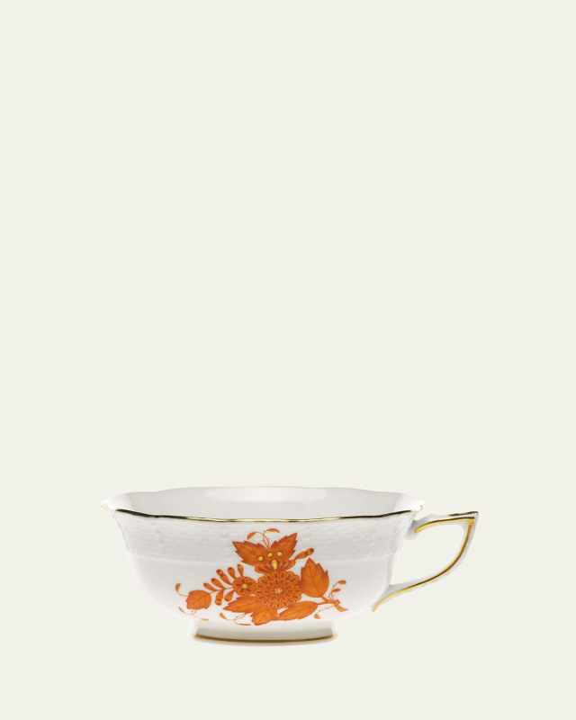 Rust Chinese Bouquet Teacup